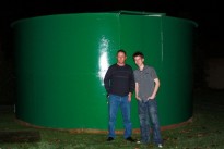 With John Fletcher outside Patrick's large observatory